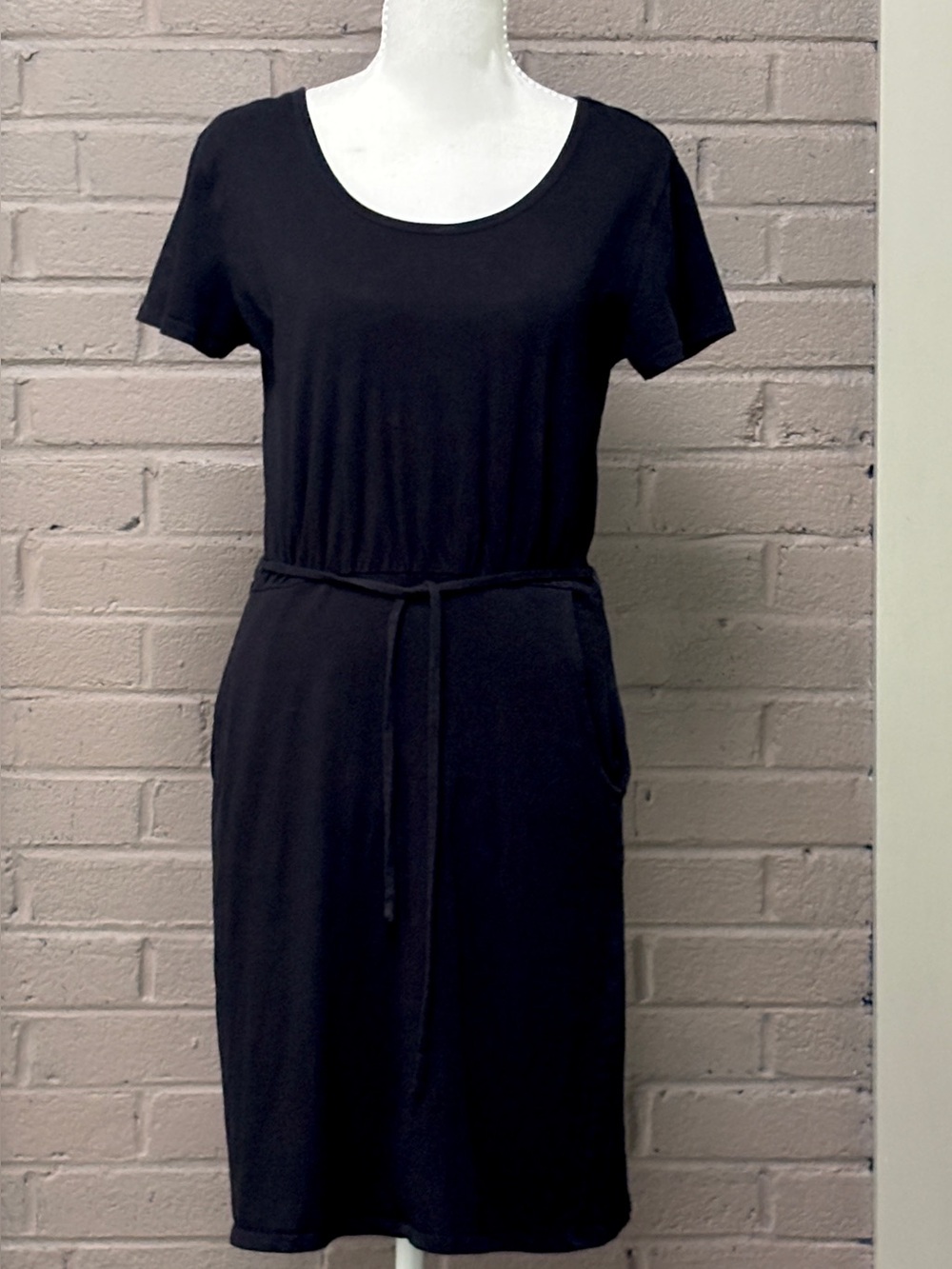 Pact  black organic cotton  casual dress M